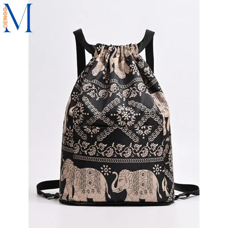 Túi Buggy Bóng Rổ, Dung Tích Lớn, Thời Trang, Ba Lô Dây Rút, Nhẹ, Cầm Tay, Thích Hợp Đi Du Lịch, Túi In Gấp, Hàng Mới Về Bag Hoa Đeo Vai Da 4