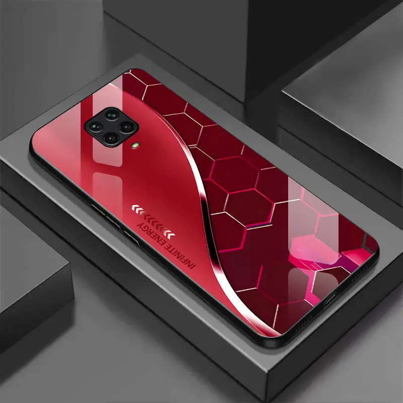 [Redmi Note 9 Pro]Casing Ponsel Kaca Premium Curve Square. LGS 0