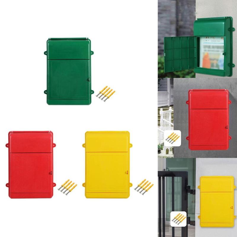 Hộp thư treo tường, đa chức năng, hộp thư, 13,5x10x2,7inch, hộp thư chữ cái, để giữ phong bì, báo, Nhẹ, Thích hợp để sử dụng trong nhà 2