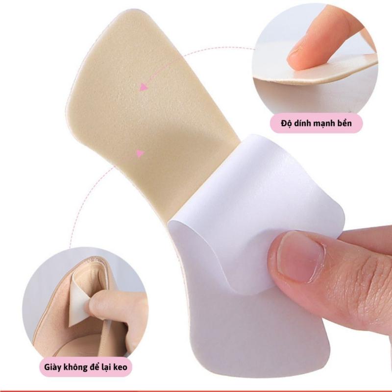 Set 2 Miếng lót giày chống rộng, Miếng lót gót giày bảo vệ gót sau 4D cao cấp, Miếng dán bảo vệ gót chân _LMA 7
