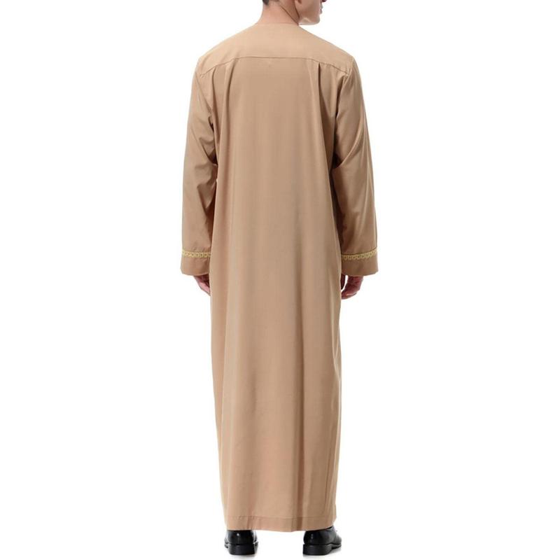 Product Introduction of [Jennifer] New Muslim Middle East Arab Robe Men's round Neck Hot Sale Clothing 27