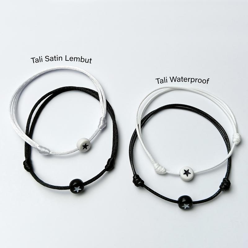 Product Introduction of Gelang Couple Starboy Stargirl Viral (2pcs) Logo Star Convers Y2k 1mm Tipis 0