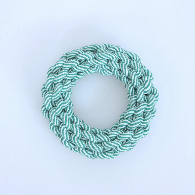 Product Introduction of 1PC Pet Toy Cotton Rope Woven Dog Ring Molar Dog Toy Bite Resistant Cotton Ring 0