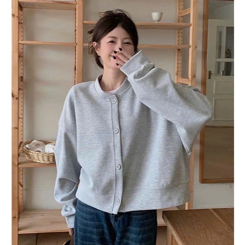  Áo Khoác Tiểu Thư Cài Cúc Chất Nỉ Cotton Dày Dặn Mềm Mại Không Xù Nữ Jacket 