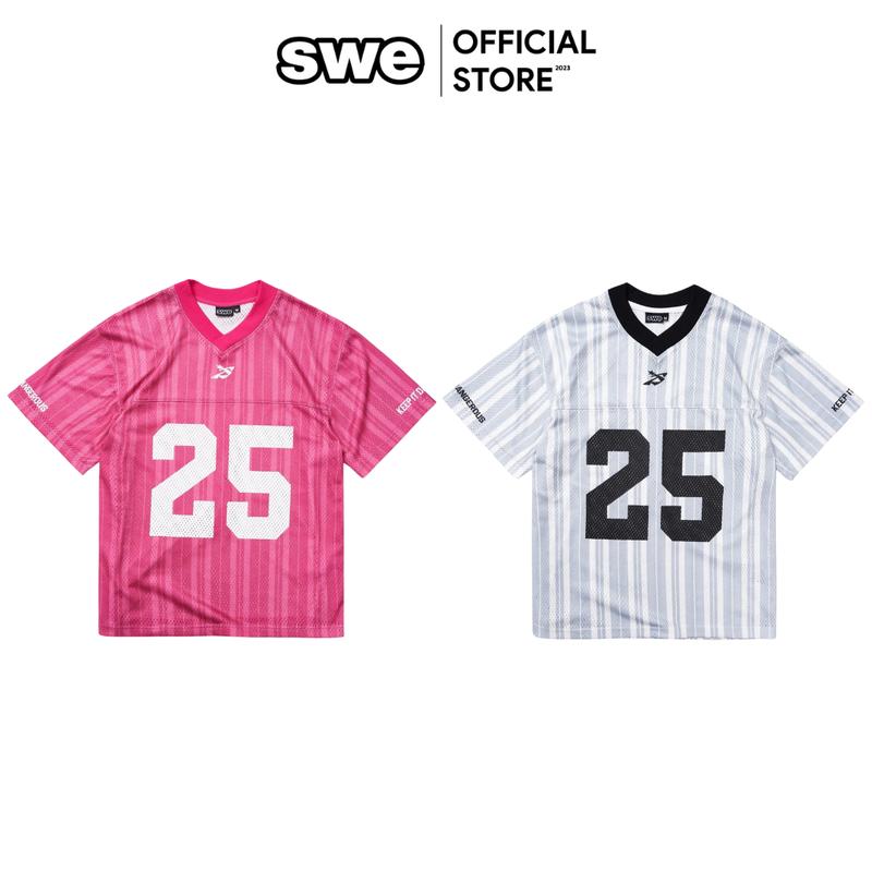 Áo Thun Jersey Nam/Nữ Sport Local Brand SWE SKYLINE JERSEY - Hồng/ Xanh