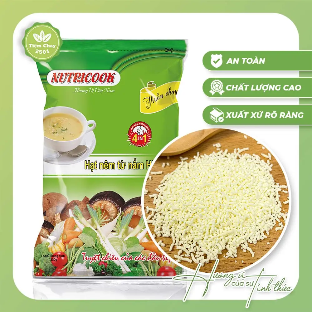 Hạt nêm nấm hương 900g | Thực phẩm chay ngon sạch | Tiệm Chay 2501