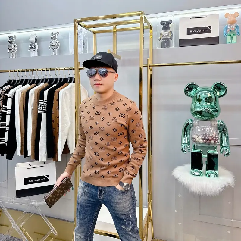 Mã 2202: Áo Len Nam Tuyết Mịn Cổ Tròn Quảng Châu Dài Tay Chất Len Mềm Mịn Cao Cấp Cực Ấm 2