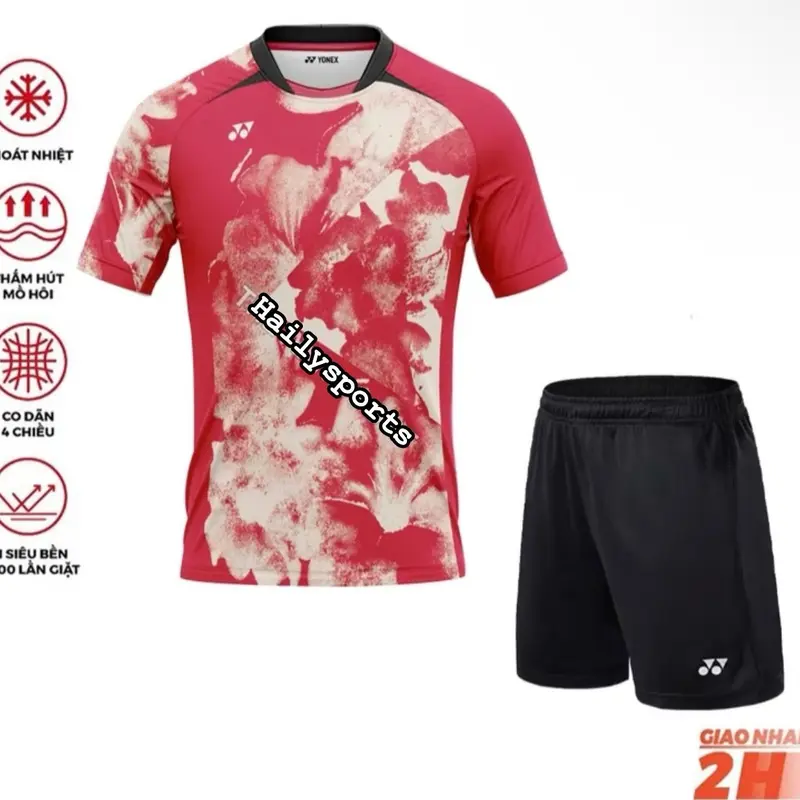 Áo cầu lông Yonex mới nhất dành cho thi đấu và tập luyện (0509 đỏ) 0