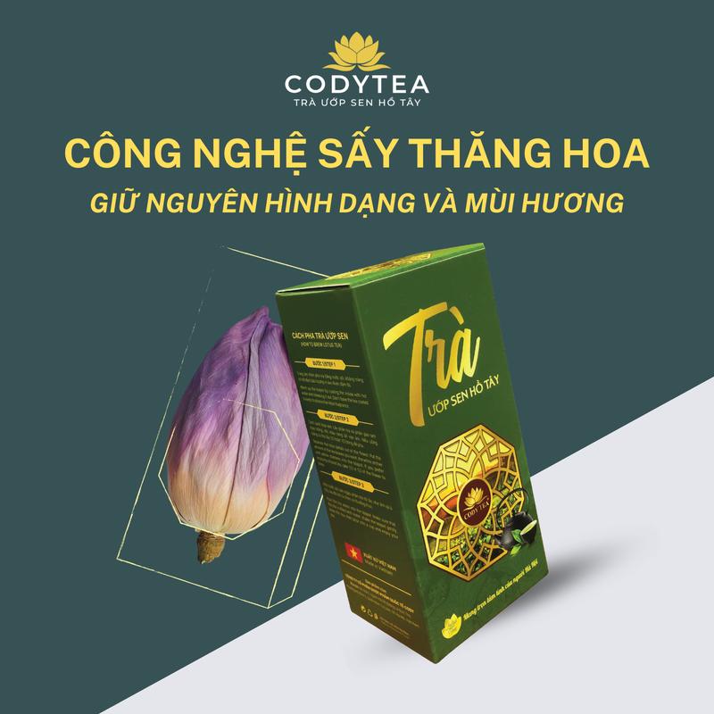 Trà ướp sen Hồ Tây - Đại Thọ (Bông) Cody Tea traxanh 3
