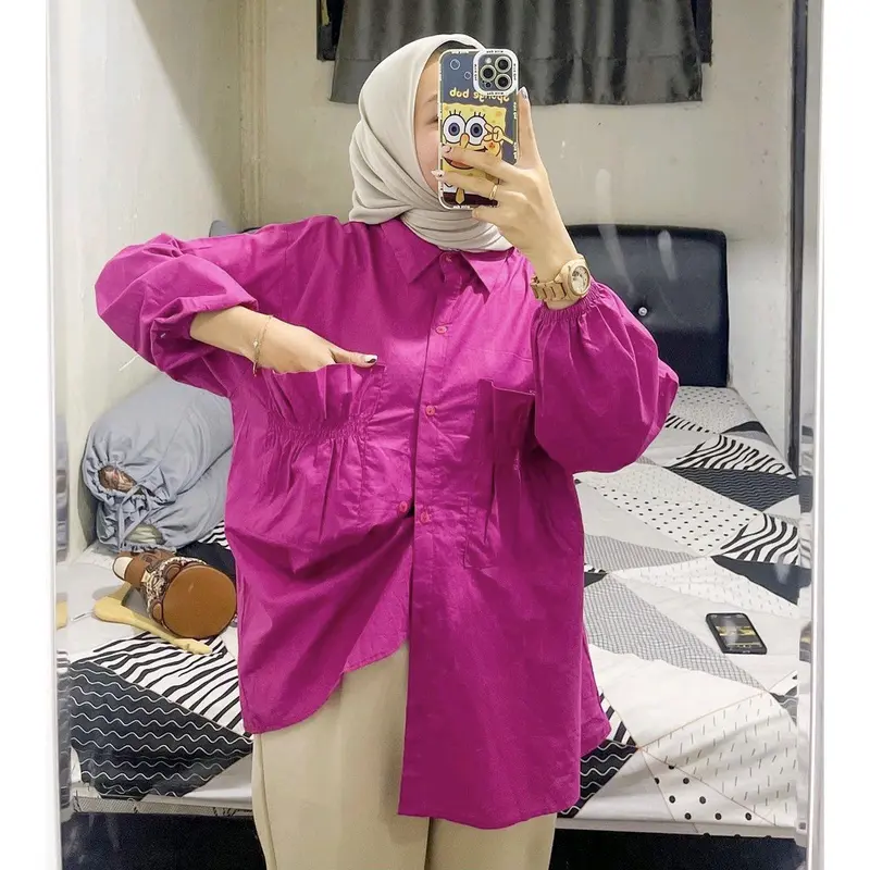kemeja Poplin pocket 2
