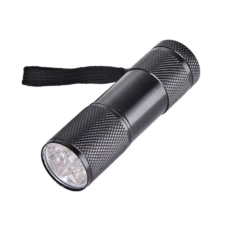Đèn pin máy dò tiền UV ánh sáng tím, 9LED, mã chống hàng giả