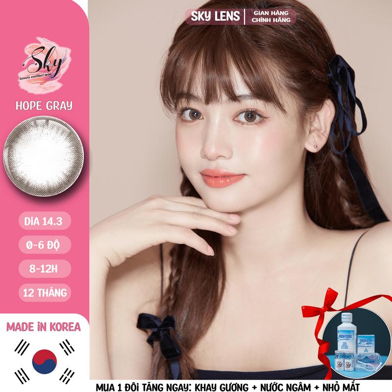 Lens Hope Gray 14.30 (SK130-1chiếc) - Sky Lens Kính Áp Tròng Hàn Quốc