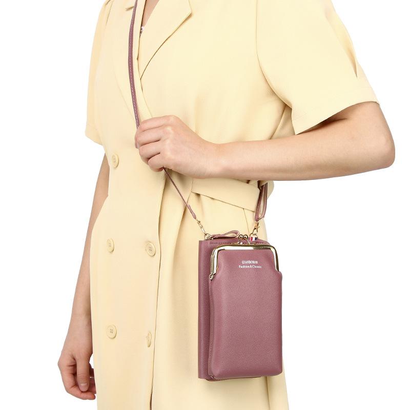 Product Introduction of Women Fashion Bag Clip Design Phone Pocket Shoulder Bag Pu Leather Female Small Crossbody Bags Ladies Messenger Purse Handbag 1