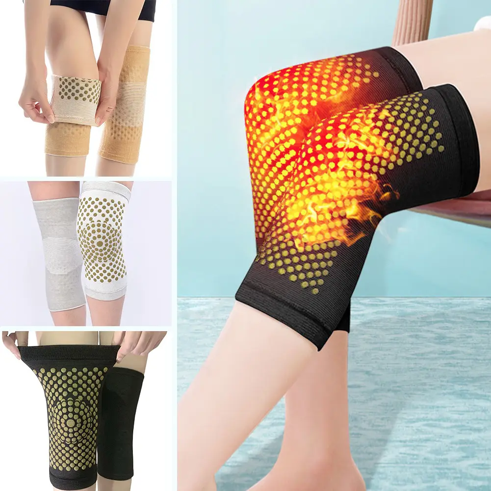 1 Pair Self-Heating Support Knee Pad Knee Warmer For Arthritis Joint Pain Relief Injury Recovery Belt Knee Massager Leg Warmer