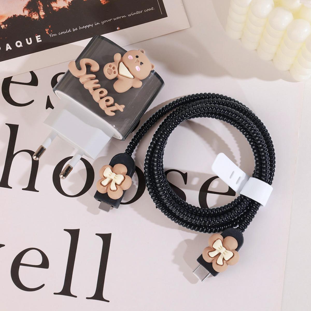 Untuk iPhone Type C Pelindung Kabel Carger Set 5in1 Pelindung Adaptor Pelindung Kepala Charger Case Carger Motif Bervariasi Untuk iPhone Type C Pelindung Kabel Carger Set 5in1 Pelindung Adaptor Pelindung Kepala Charger Case Carger Motif Bervariasi