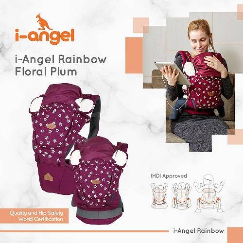 Gambar i-Angel Rainbow Floral Plum – Gendongan Bayi Hipseat Depan dari Smile Ever After Kota Administrasi Jakarta Selatan Tokopedia
