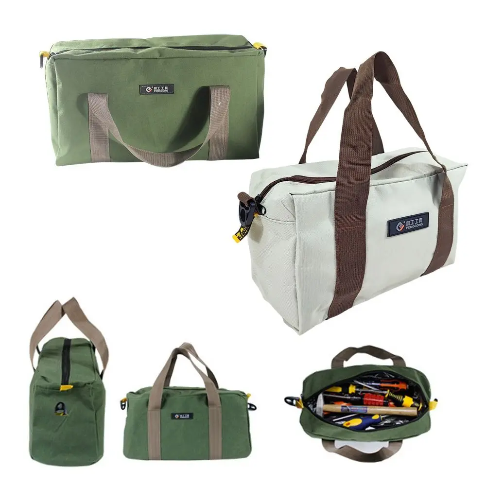 Durable Multifunction Tool Storage Bags Tool Kit Thickened Canvas Repair Bag Large Capacity Tool Carry Organizer Toolkit Pouch