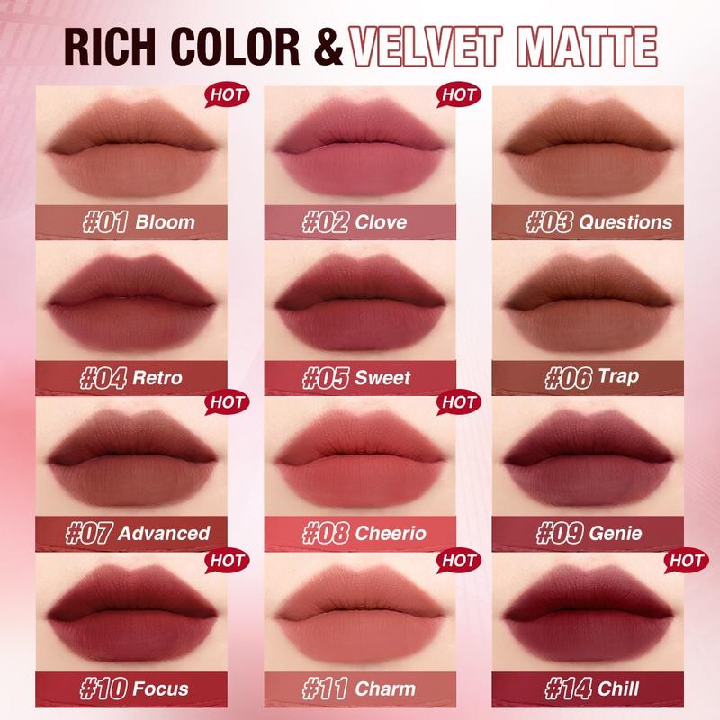 O.TWO.O Velvet Matte Liptint Lip & Cheek Mud Lip Gloss Lipstick Bibir Lipstik 4