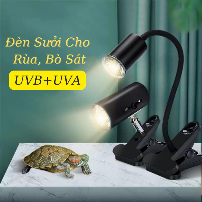 Đèn Sưởi Cho Rùa, Đèn Sưởi Cho Bò Sát Thú Cưng Tia UVB UVA 3.0 Tiện Dụng Dùng Cho Rùa và Bò Sát, Chim, Bảo Hành 12 Tháng