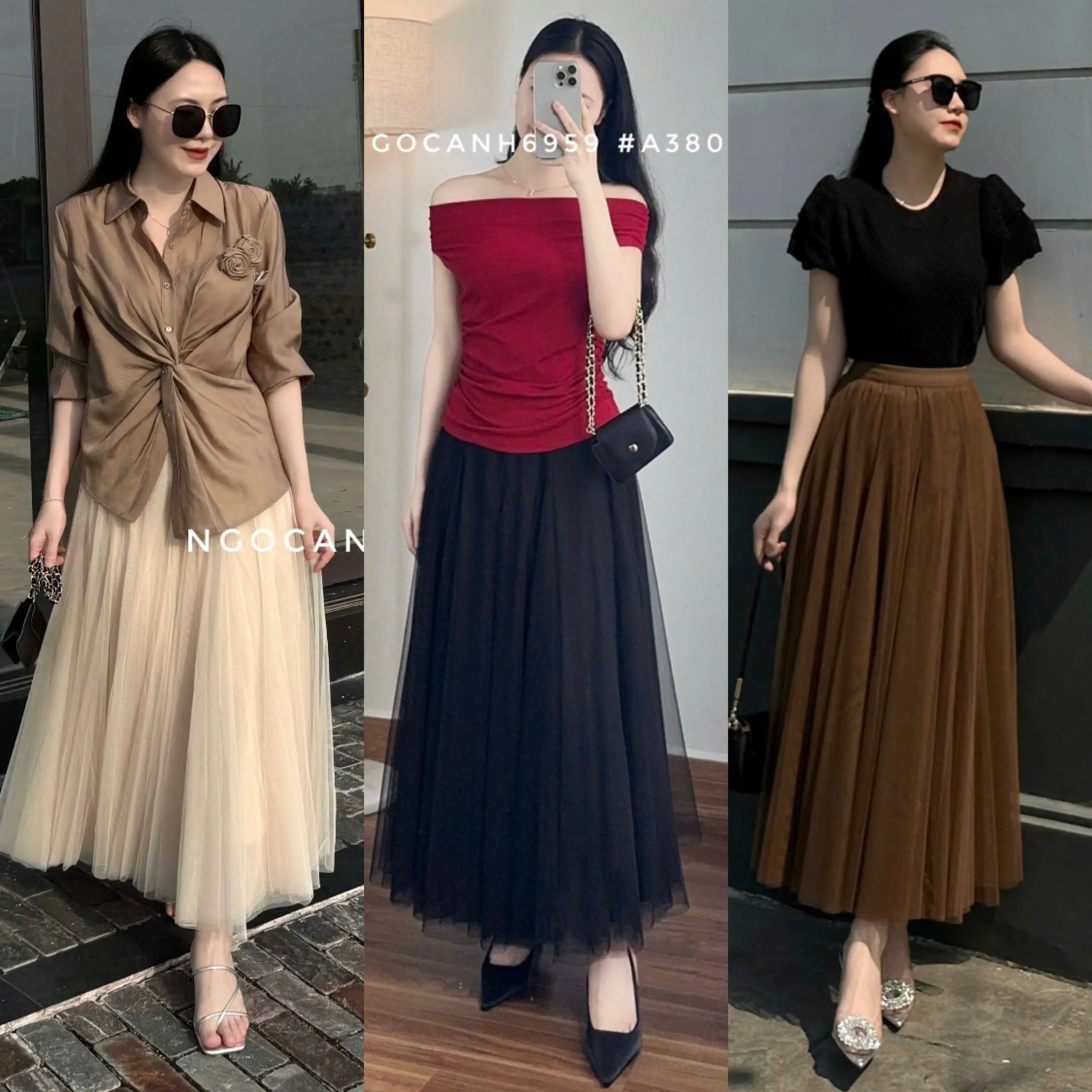 CV1018 Chân Váy ren xoè lưới 3 lớp thời trang Quảng Châu