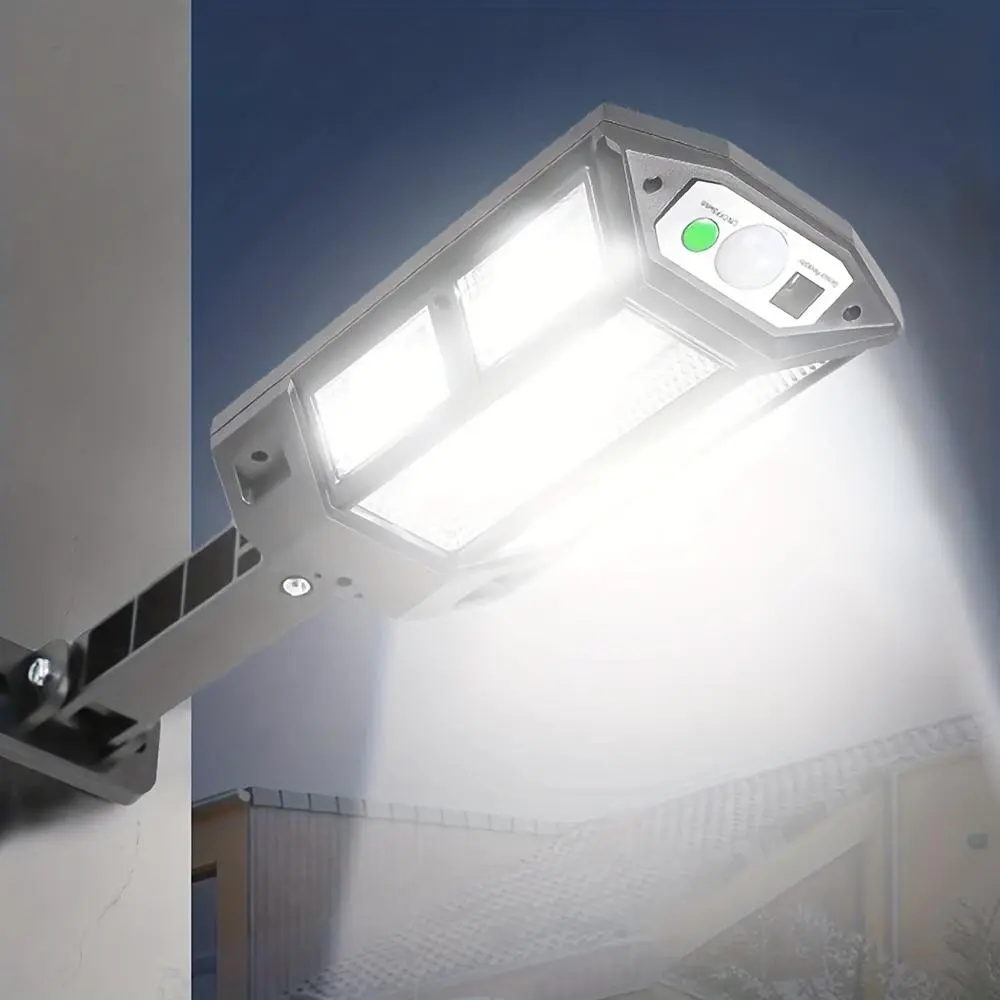 Solar Powered Outdoor Wall Light, 3 Modes LED Wall Mounted Light with Remote Control, IP65 Waterproof Motion Sensor Security Wall Lamp for Outdoor Garden Street Yard, Garden Accessories
