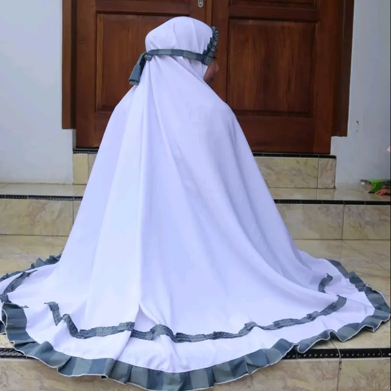Mukena Santri Putih / Alat Shalat Santri Model Piramid 2