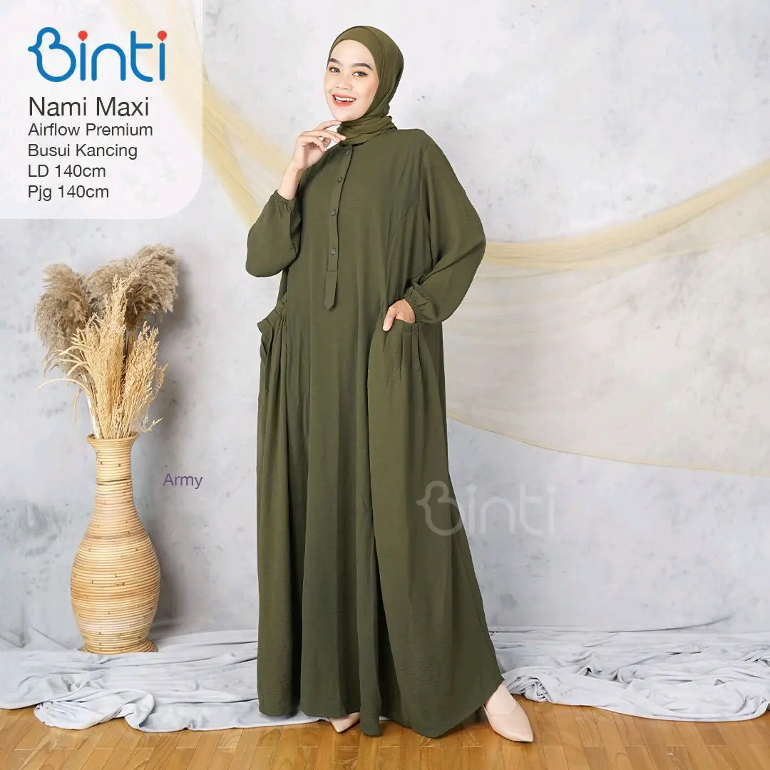 Nami gamis wanita ukuran jumbo ORI binti