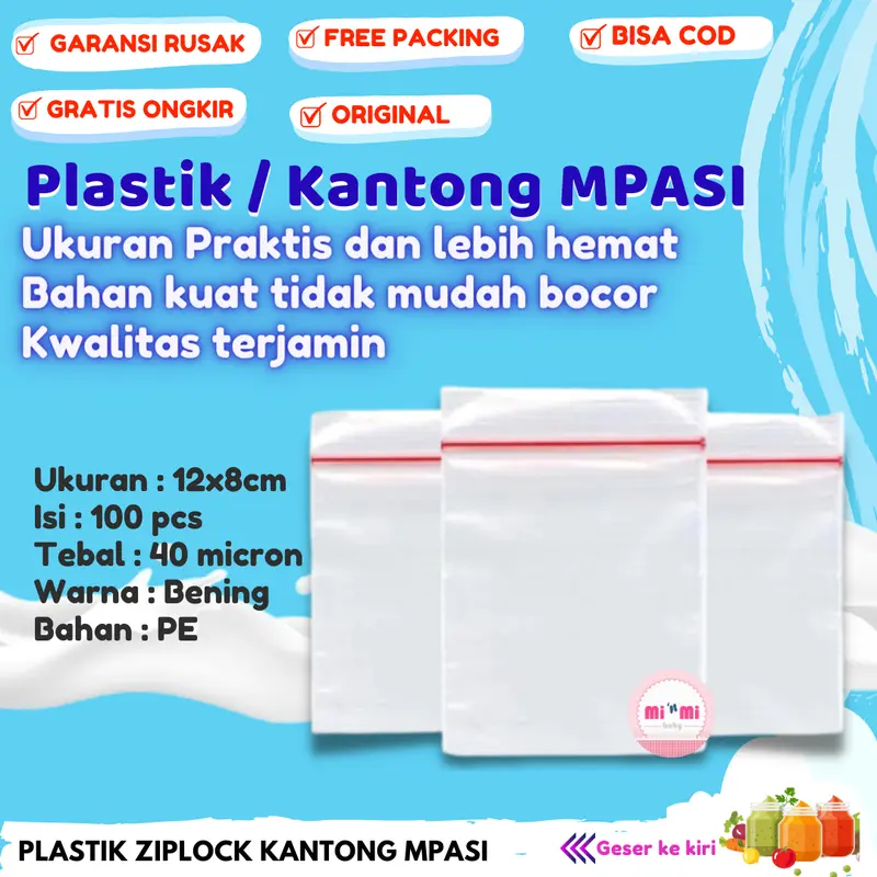Perlengkapan mpasi baby plastik klip mpasi makanan bayi 1