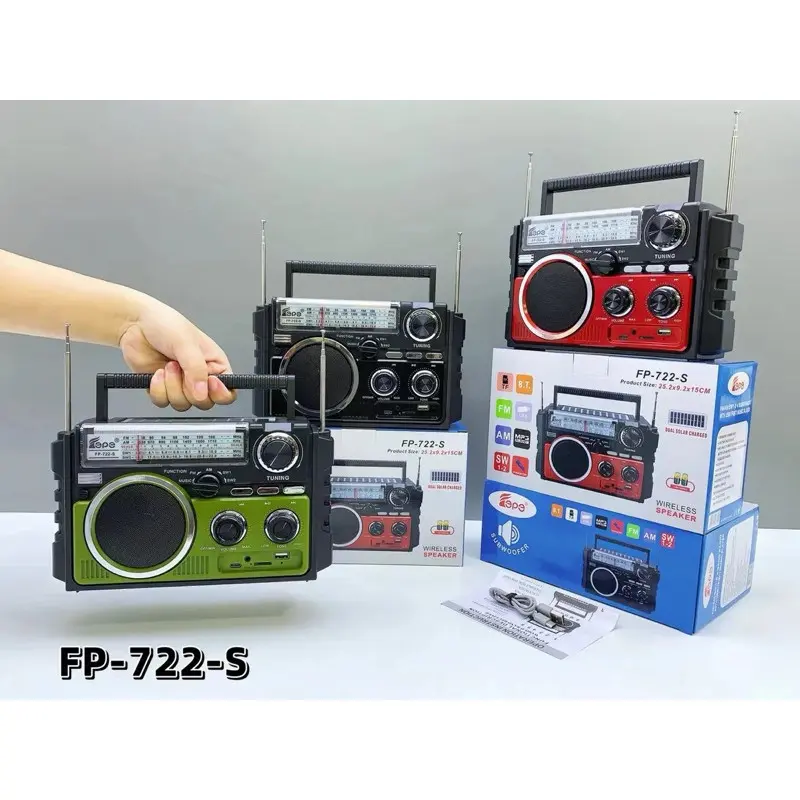Radio AM/FM/SW 3 Band Radio With Super Bright Flashlights With USB,TF,Card,wireless Function Music Player