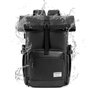 ALBA PROJECT - Backpack Vegas V2.0 - Tas Ransel Laptop Kerja Kuliah Sekolah Pria Wanita Waterproof Anti Air Traveling Hiking Gunung Bahan Kulit PU Kapasitas Besar