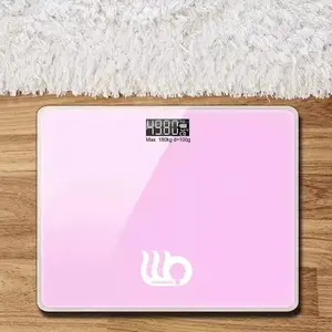 [Y1]Timbangan Badan Digital USB 180Kg -anti pecah - 21X25AAAPINK