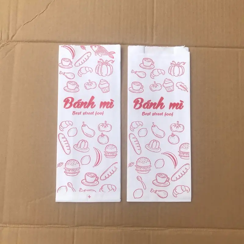 500 túi bánh mì in đỏ S1 size :10*5,5*25cm 0