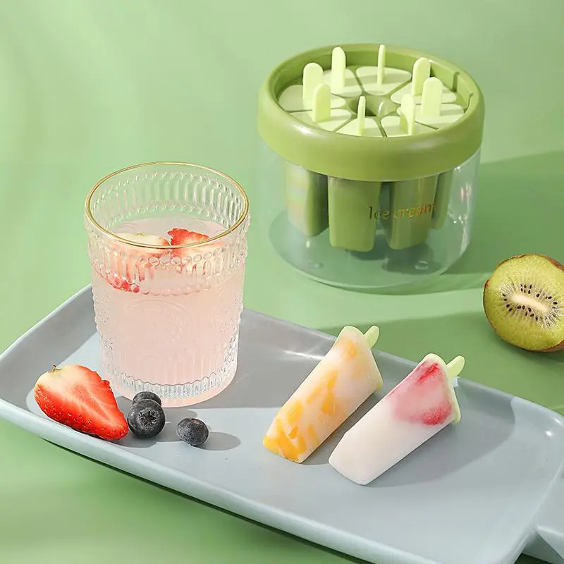 8-grid Ice Cream Mold, 1 Count Ice Cream Maker, Ice Cream Making Tool, Kitchen Utensils & Gadgets, Household Kitchen Products 6