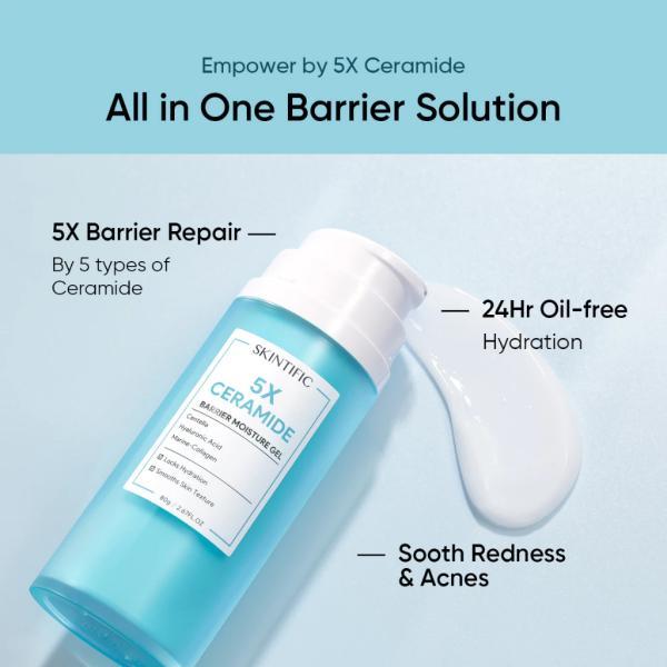 Product Introduction of SKINTIFIC 5X Ceramide Barrier Moisture Cream Ceramide Moisturizer Repair Skin Barrier Moisturiser 80g Valentine Gift Skincare Daily Restore Comfort Hydrating Hydrate 7