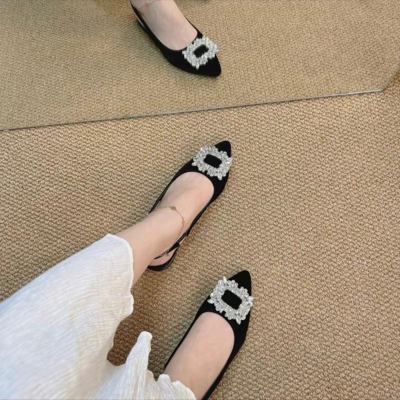  Giày sandal đá vuông Bling Bling gót 2cm FORM TO ĐẶT LÙI SIZE DéP Shoes 