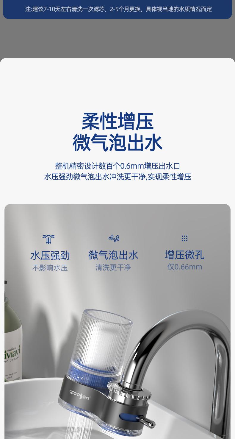 Product Introduction of German Universal Faucet Water Purifier Household Kitchen Tap Water Filter Water Purifier Removable and Washable Water Filter 8