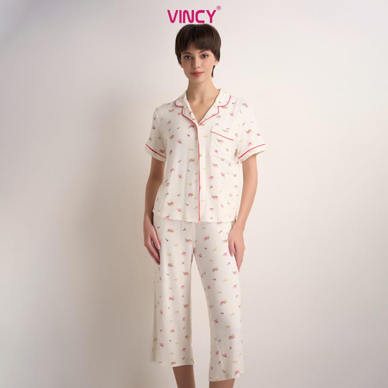  Bộ Quần Áo Thun Lửng  Nữ Vincy BTL010S31 