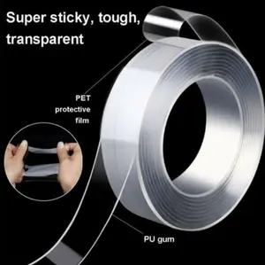 Double Tape Isolasi Selotip Magic 2 Sisi Kuat Dicuci Tanpa Bekas Multifungsi 3 dan 5 meter