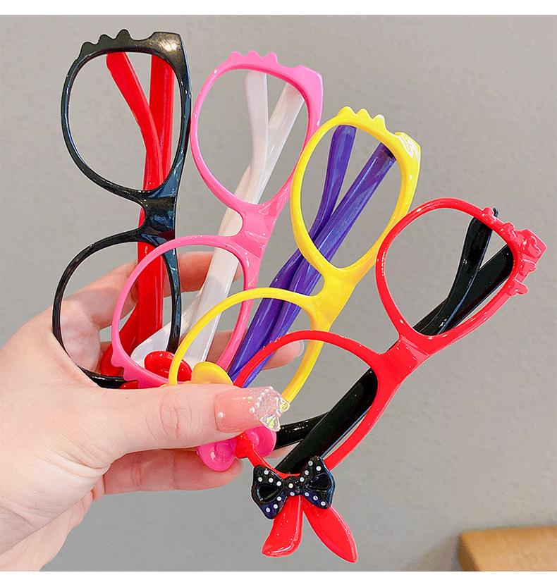 Product Introduction of Children's Glasses Frame Girls' Cute Cartoon Glasses without Lens Baby Boy Photo Decoration Girls' Baby Frame 7