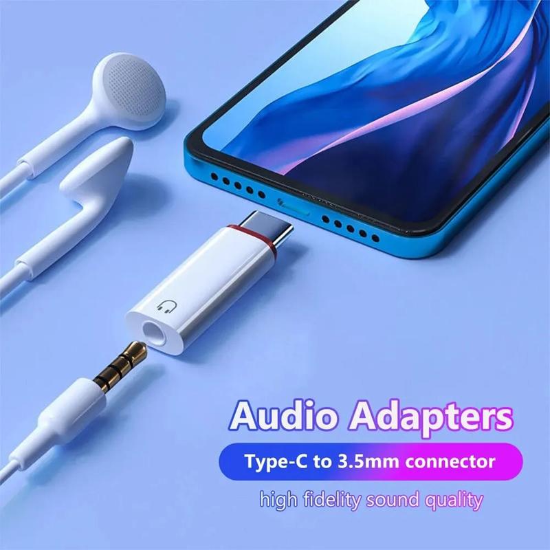 Bộ Chuyển Đổi Tai Nghe Type C Sang 3.5Mm, Bộ Chuyển Đổi Giắc Cắm 3 5 Mm, Tương Thích Với Điện Thoại, Bộ Chuyển Đổi Cáp AUX 3.5Mm Kem Phụ Kiện 3