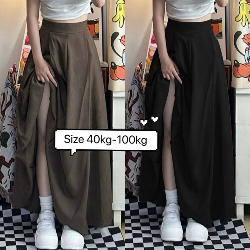 Bigsize Chân váy 02 cạp cao dáng dài hack dáng đủ size 60-100kg