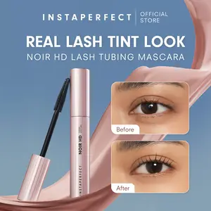 Instaperfect Noir HD Lash Tubing Mascara 6g- Mascara Peel off Bulu Mata High Definition dengan Hasil Lentik Natural -