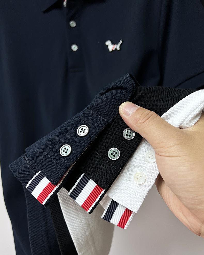 Product Introduction of Áo Thun ngắn Tay Cotton Mùa Hè, Quần Áo Cao Cấp, Dành Cho Nam Giới, Có Viền Xẻ Tà Ở Viền, Áo Polo Thường Ngày Hợp Xu hướng Tay Lửng 4