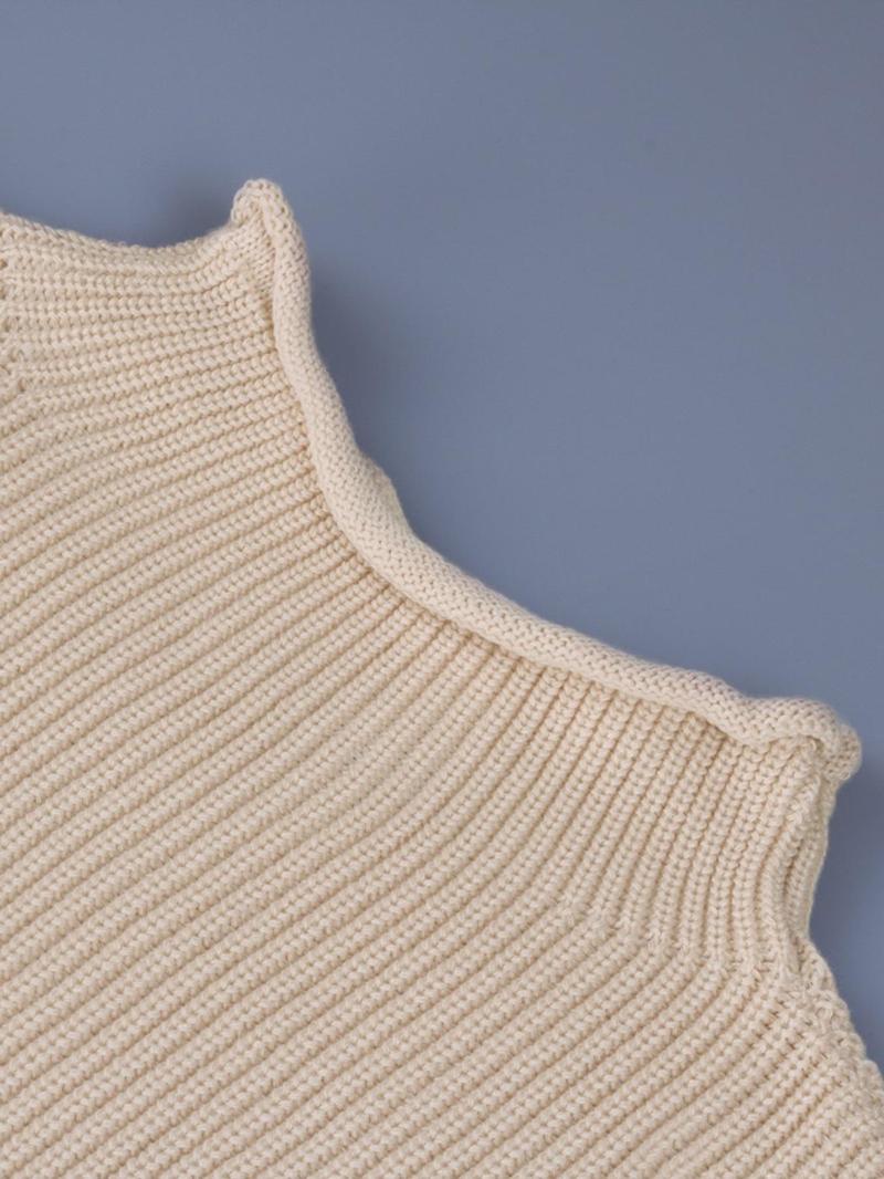 Product Introduction of Women's Plain Half High Neck Sweater, Casual Knit Pullover for Summer, Fashion Women's Knitwear for Daily Wear 7