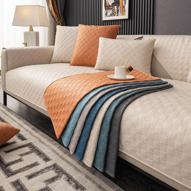 Product Introduction of Embossed Waterproof Sofa Cover Quilted High Tech Leather Feeling Woven Cotton Sofa Blanket Anti Scratch Non-Slip Sofa Dust Proof Cover No Stick of Hair 1