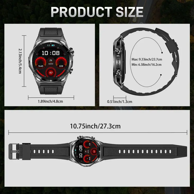 EIGIIS KE6 Multifunctional Smart Watch, Fashionable Sports Watch with 178 Sports Modes, Waterproof Sports Watch with BT Call & Fitness Tracker for iPhone Android, Stocking Fillers Gift 1