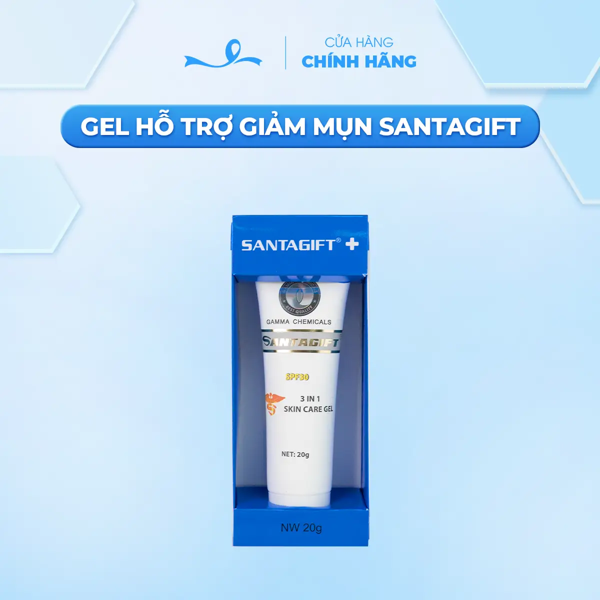 Gel Hỗ Trợ Giảm Mụn Gamma Santagift 20G Skincare Làm Đẹp Da