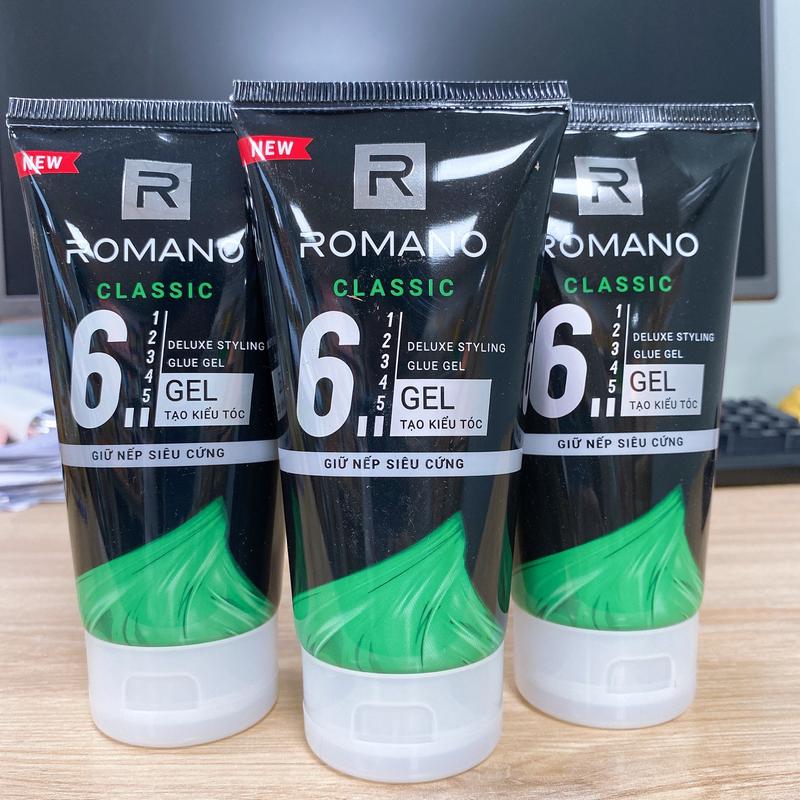  Keo vuốt tóc tạo kiểu tóc cứng ROMANO Classic Deluxe Styling Glue Gel 150g - Vuốc tóc nam Pomade Dưỡng Tóc sap  vuottoc 