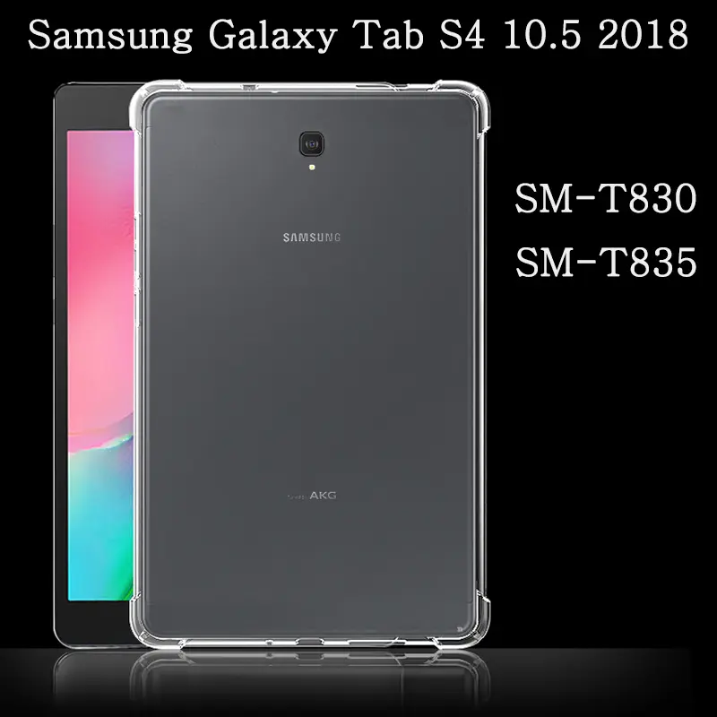 Tablet Case For Samsung Galaxy Tab S4 10.5 2018 SM-T830 SM-T835 T830 T835 Shockproof Soft Silicone Shell Transparent TPU Cover