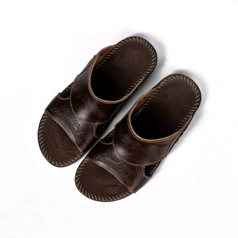 Sandal Slop Kulit Sapi Asli Hurley Davidson 1